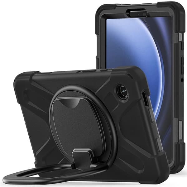 Mobilskal till Galaxy Tab A9 Kickstand Handle Grip - Svart Svart