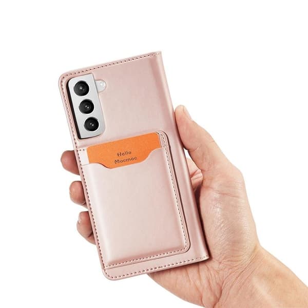 Galaxy S22 Plus Plånboksfodral Magnet Stand - Rosa Rosa