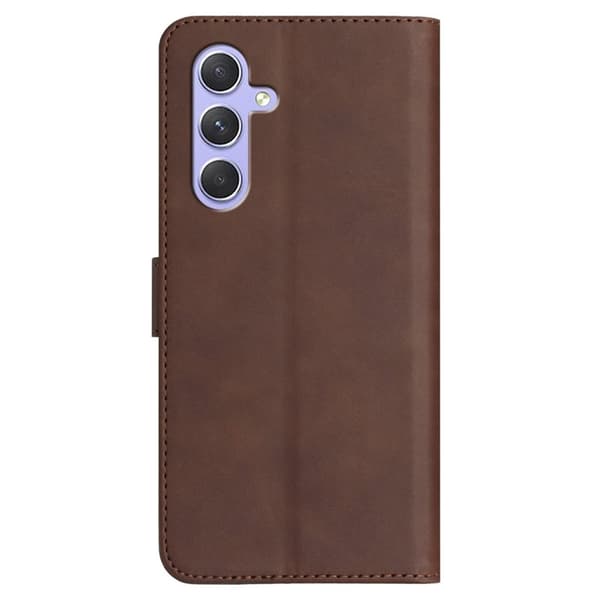 YX0030 Samsung Galaxy A55 5G Plånboksfodral Konstläder Skydd - Brun
