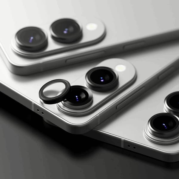 Ringke Galaxy S25 Edge Härdat Glas Kameralinsskydd Ram Svart