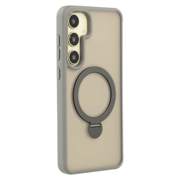 Mobilskal för Samsung Galaxy S26 Plus Magnetiskt Ring Kickstand TPU + PC - Grå