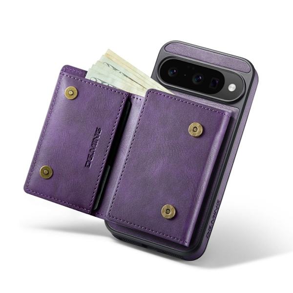 DG.MING M6 Series Konstläder Plånboksfodral för Google Pixel 10 Pro - Lila