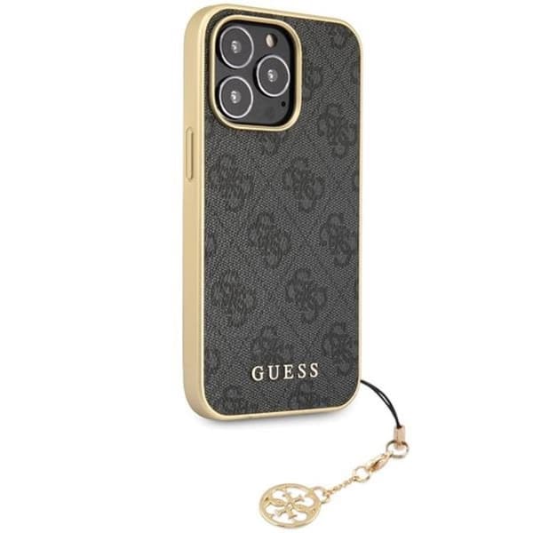 Guess iPhone 14 Pro Mobilskal 4G Charms Collection - Grå Grå