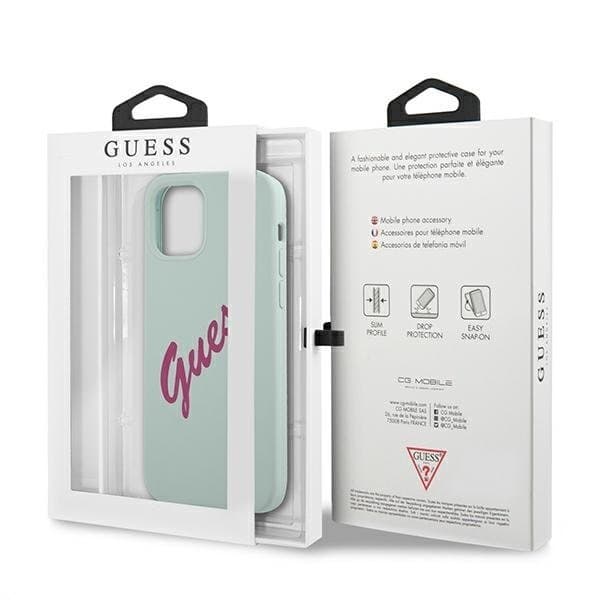 Guess Skal iPhone 12 mini Silikon Vintage - Blå /Fuschia Blue