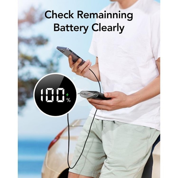 VEGER Powerbank 25000 mAh med Lightning/Typ-C Kablar 130W TCE130