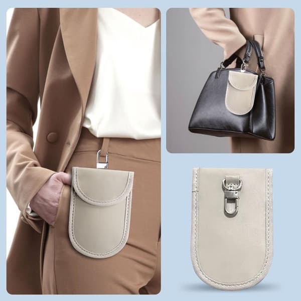 Tech-Protect RFID-blockerande nyckelfodral för keyless bilnyckel – Caffe Latte Beige