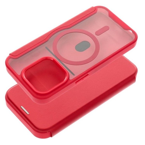iPhone 15 Pro Plånboksfodral Magsafe Smart - Röd