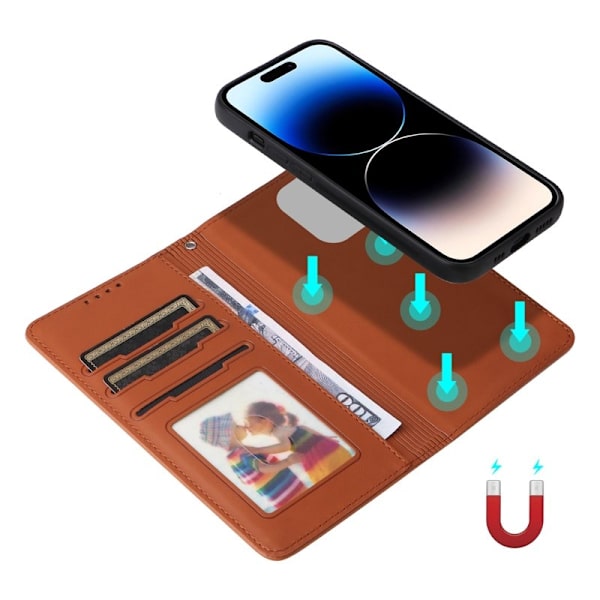 BETOPNICE iPhone 14 Pro Max Plånboksfodral Konstläder - Brun