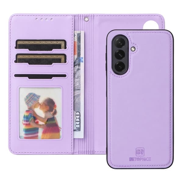 BETOPNICE Samsung Galaxy A26 5G Plånboksfodral - Detachable Konstläder - Lila