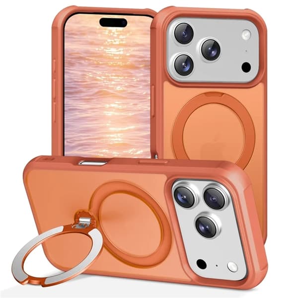 Mobilskal till iPhone 17 Pro Max MagSafe Kickstand TPU + PC - Orange Orange