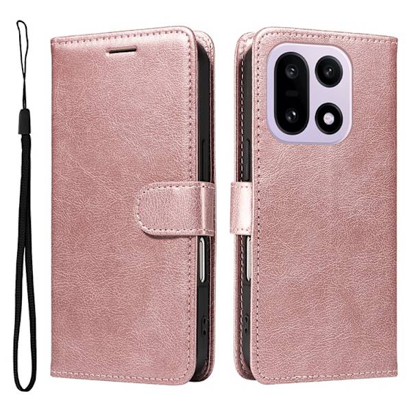 OnePlus 15 5G Plånboksfodral Solid Färg Konstläder Roséguld