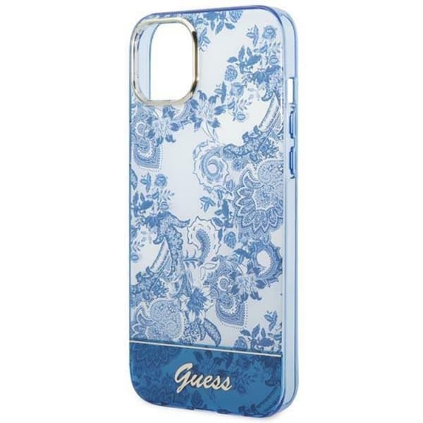 GUESS iPhone 14 Plus Skal Porcelain Collection - Blå Blå