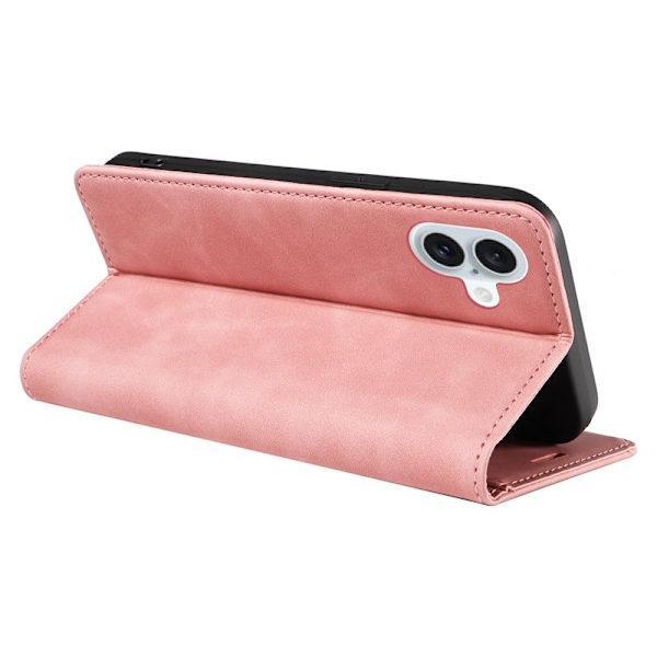 BETOPNICE 003 iPhone 16 Plus Plånboksfodral RFID Blocking Konstläder - Rosa