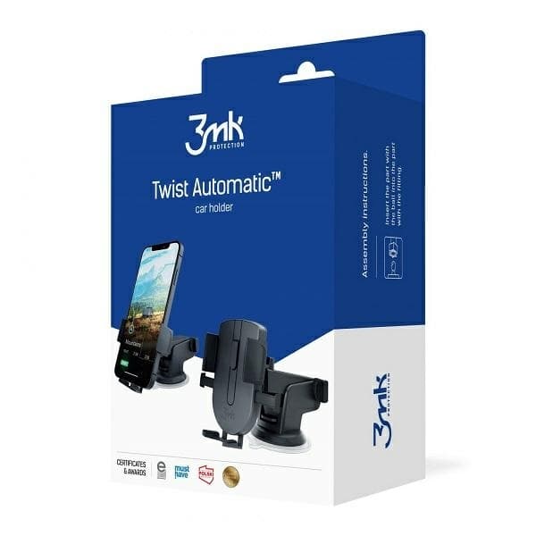 3MK Automatisk Bilholder Twist - Sort Svart