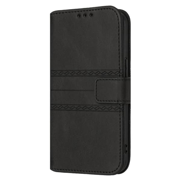 Plånboksfodral för Samsung Galaxy S26 Konstläder med handledsrem - Svart