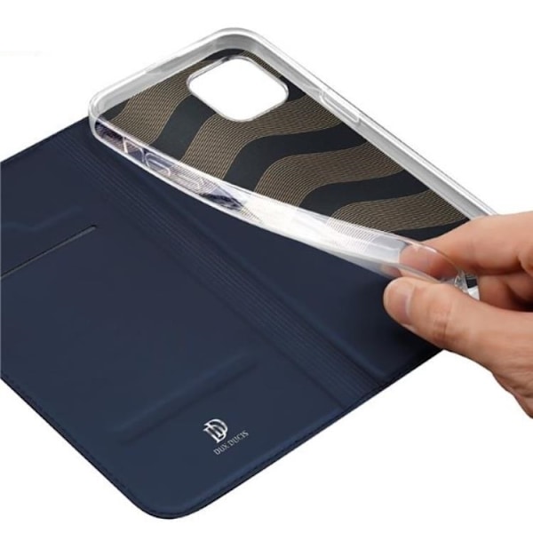 DUX DUCIS Skin Pro iPhone 15 Plus Plånboksfodral PU Läder - Blå
