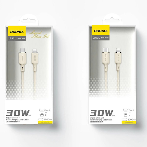 Dudao USB-C till Lightning kabel 1m - Beige Beige