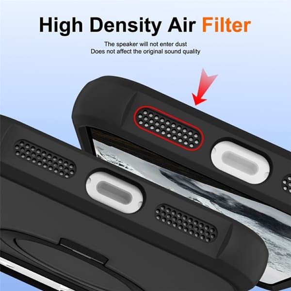 Mobilskal till iPhone 17 Pro Max MagSafe TPU+PC Kickstand - Svart Svart
