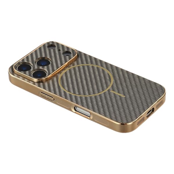 Mobilskal till iPhone 17 Pro MagSafe Carbon Fiber Electroplated - Brun Brun