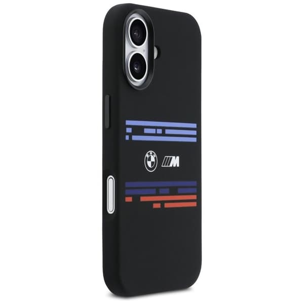 BMW Mobilskal till iPhone 17 MagSafe Silikon Horizontal Line Svart