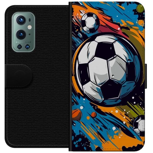 Plånboksfodral till OnePlus 9 Pro med Fotbollar