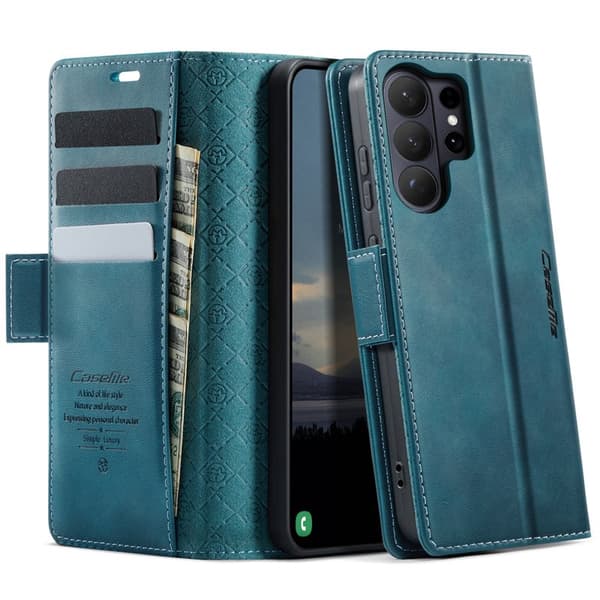 CaseMe Plånboksfodral för Samsung Galaxy S26 Ultra Konstläder RFID - Grön