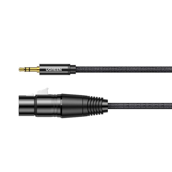 Ugreen Audio-kaapeli 3,5 mm:n minijakki uros - XLR naaras 1 m - Musta