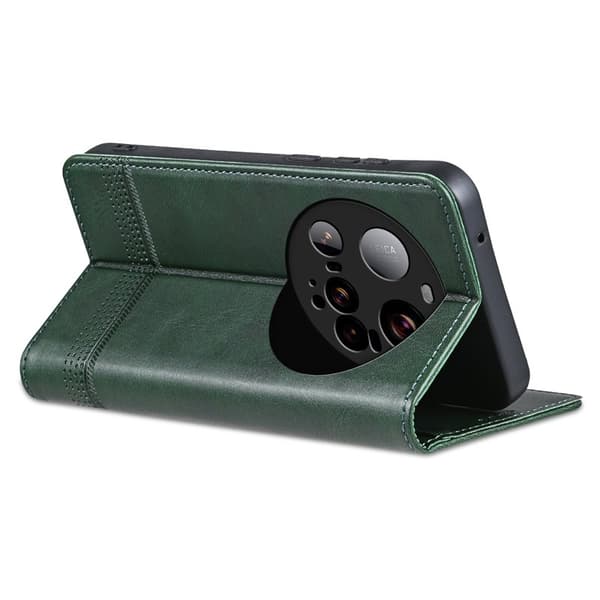 AZNS Xiaomi 15 Ultra Plånboksfodral Konstläder - Grön