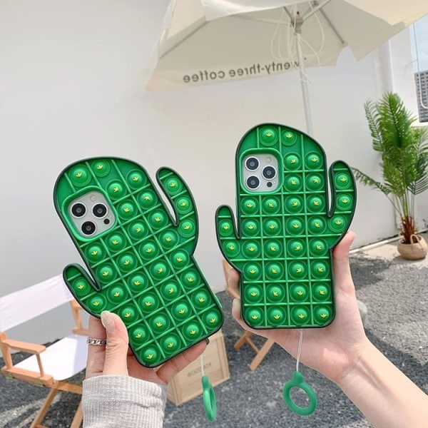 Kaktus Pop it Fidget Skal till iPhone 7/8/SE 2020