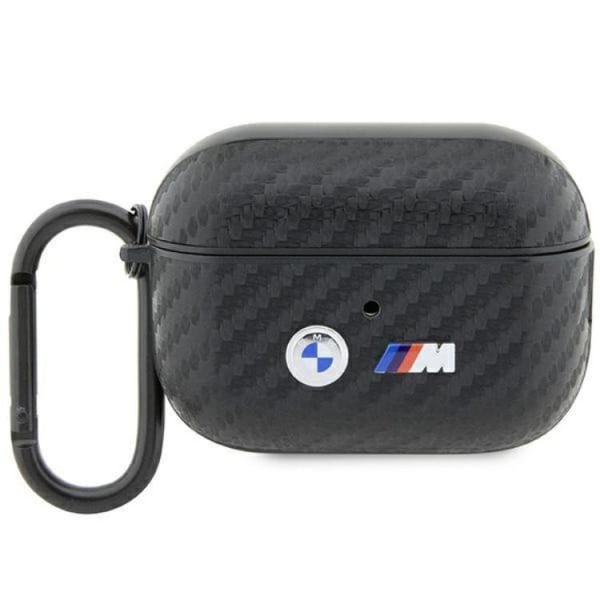 BMW Airpods Pro 2 Shell Carbon Double Metal Logo - musta