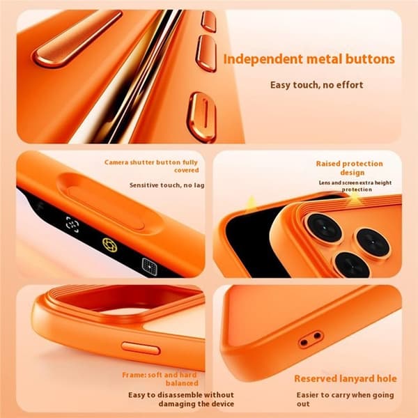 Mobilskal till iPhone 17 Pro MagSafe Skin-Feel Rubberized - Guld Guld