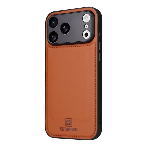 BETOPNICE iPhone 17 Pro Max Plånboksfodral - Detachable Konstläder- Brun