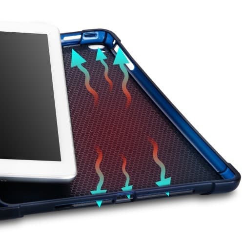 iPad 9.7 (2017/2018/Air/Air2) -kotelo Tri-fold - Sininen Blå