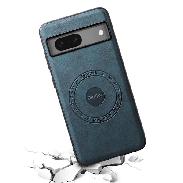 DENIOR D14 Google Pixel 7 5G Magnetfodral PU+PC+TPU Blå
