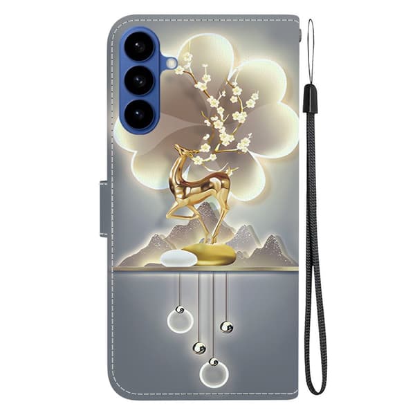 Plånboksfodral för Samsung Galaxy S26 Plus Mönstertryckt Konstläder - Sika Deer