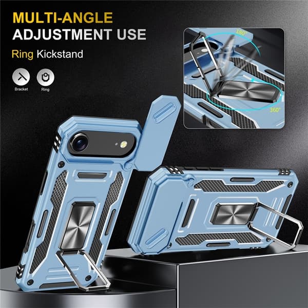 Mobilskal till iPhone Air Kickstand Lens Lid - Babyblå Blå