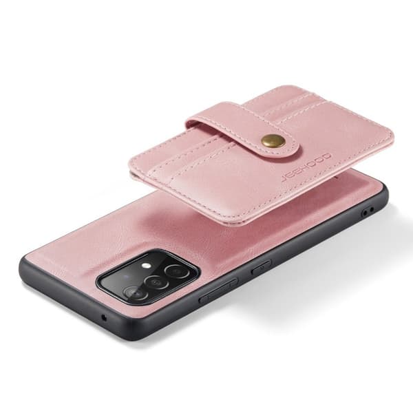 JEEHOOD Samsung Galaxy A52 4G/5G Plånboksfodral Konstläder Rosa