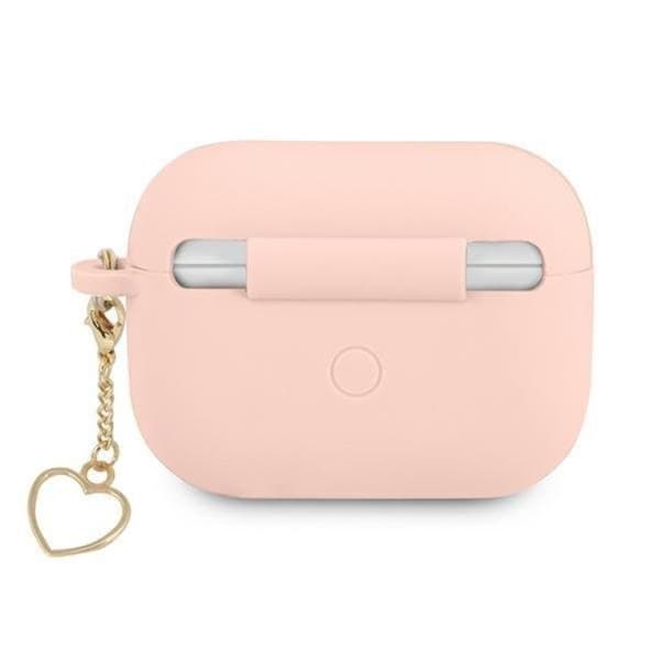 Guess Silikonhjerte Charm Kollektion Skal Airpods Pro - Rosa Rosa