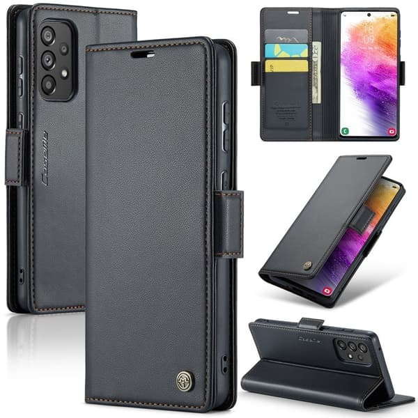 CASEME Plånboksfodral Konstläder för Samsung Galaxy A33 5G - Svart