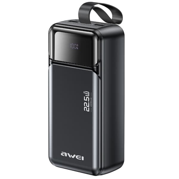 Awei Powerbank 40000mAh 22.5W 3xUSB-C PA-105 - Svart