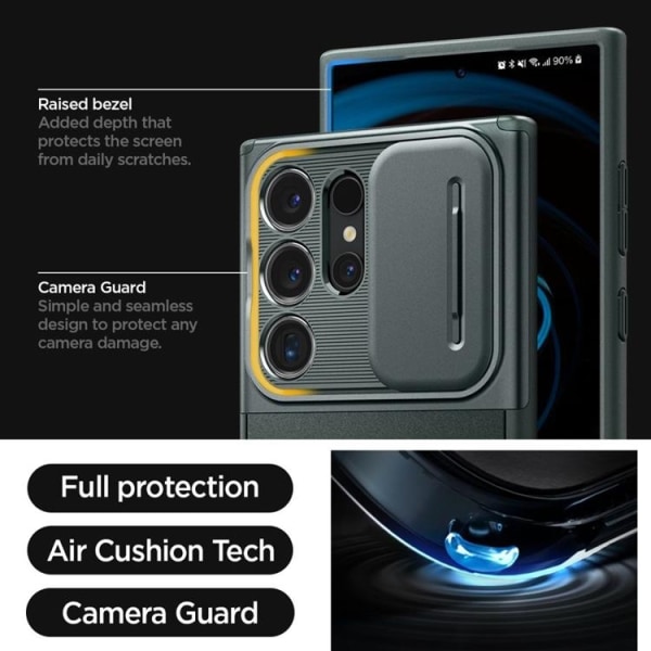 Spigen Galaxy S24 Ultra Mobil Taske Optik Armor - Abyys Grøn