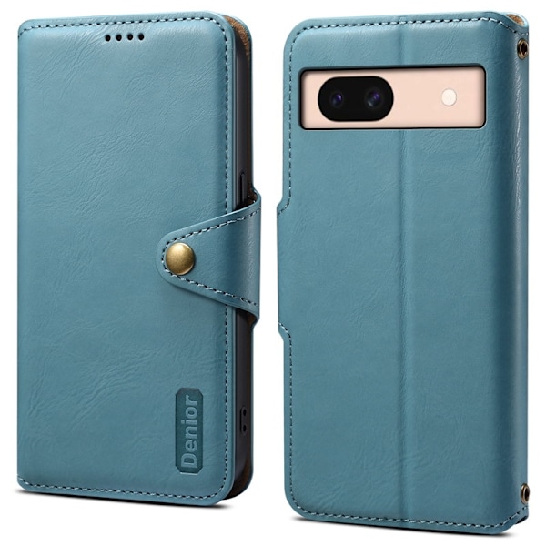 DENIOR Google Pixel 8a Plånboksfodral Konstläder Blå