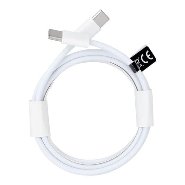 USB-C til USB-C kabel 2m 60W HD-boks - hvid Vit
