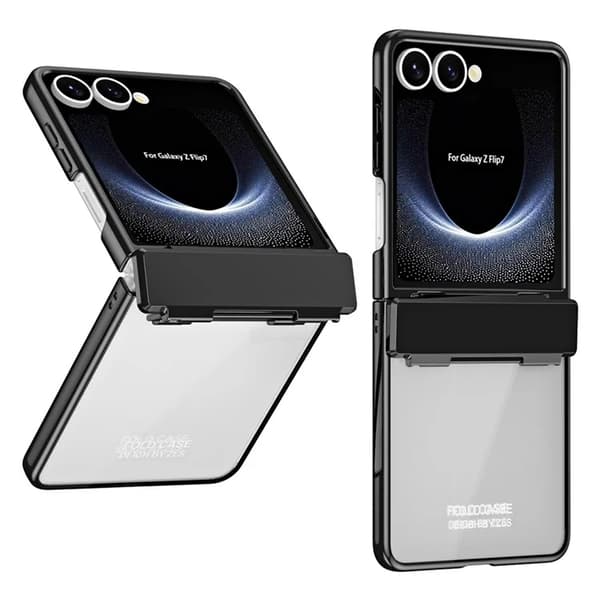 Mobilskal till Galaxy Z Flip7 Electroplating PC Folding - Svart Svart