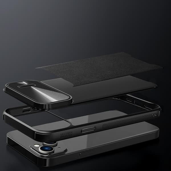 Nillkin iPhone 14 Plus Skal CamShield Læder S - Grøn Grön