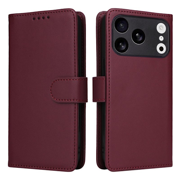 BETOPNICE iPhone 17 Pro Plånboksfodral - Avtagbart Konstläder - Röd
