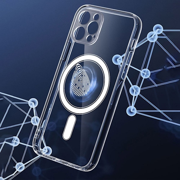 iPhone 13 Pro Max Skal Clear Magsafe Hårdplast Transparant