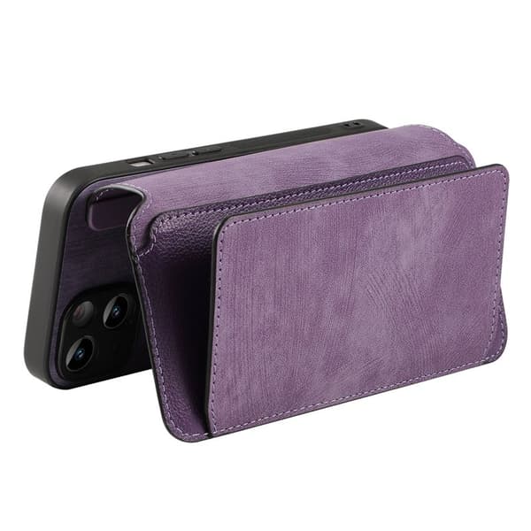 CASENEO MW-02 iPhone 17 Pro Max Plånboksfodral Konstläder - Lila Rosa
