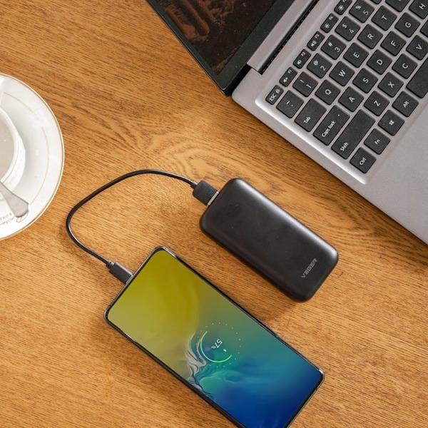 VEGER Powerbank 10000 mAh PD QC 3.0 3A 20W S10 - Svart