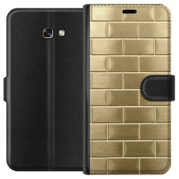 Plånboksfodral till Samsung Galaxy A3 (2017) med Gyllene Murstenar